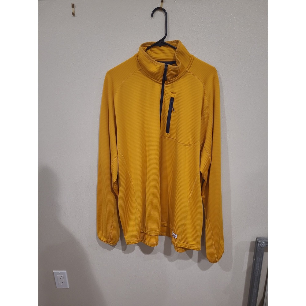 Orvis Horseshoe Hills 1/4-Zip Fleece Pullover "Turmeric" Men's SZ XL outdoorsy